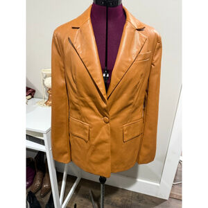 Bagatelle Faux Leather Blazer Small